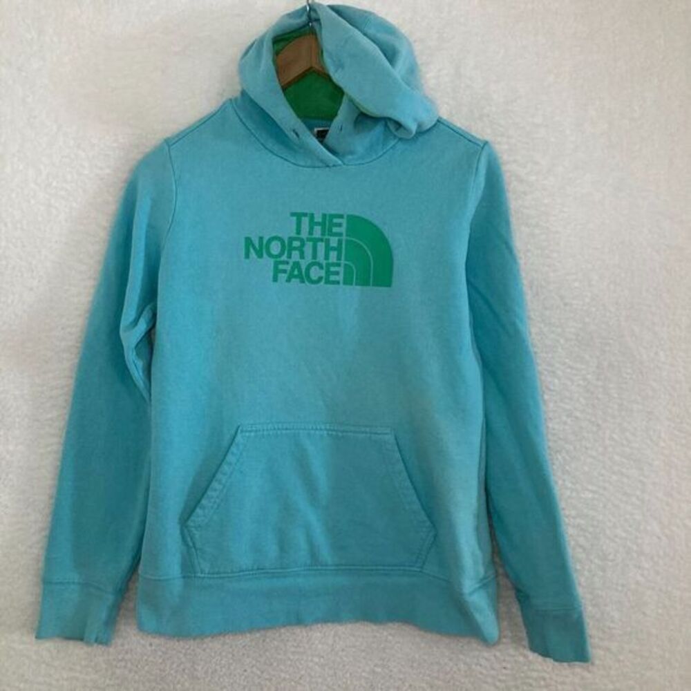 The North Face Hoodie Womens M Logo Spellout‎ Pullover Sweater Outdoor Nature